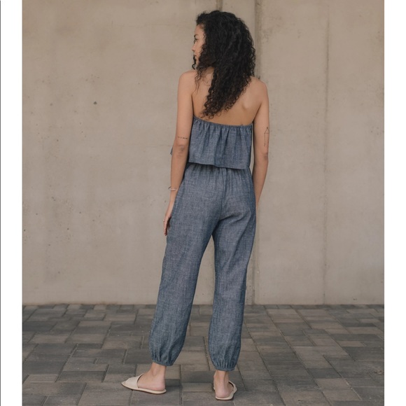 *Reserved* OZMA Neale Top - Organic Chambray - Indigo XS + Vivian Top XS 💙 - Picture 3 of 10